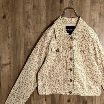 FOREVER21 자켓 레오파드 무늬 애니멀 개성 베이지 L17