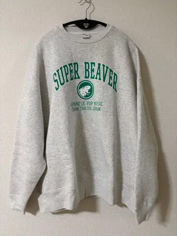 [ 새상품급 ] SUPER BEAVER 칼리지 맨투맨 XL 그레이