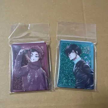 아크릴 스탠드 2개 세트 글리터 마감