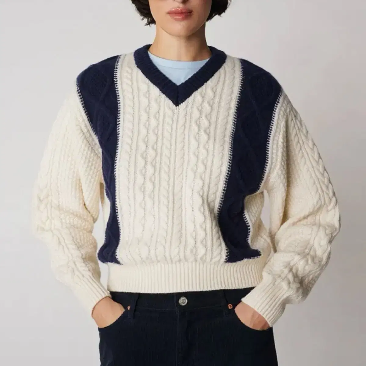 Grove EDEN COMBI KNIT (GREY) #그로브니트,#그로브,#grove,#그로브