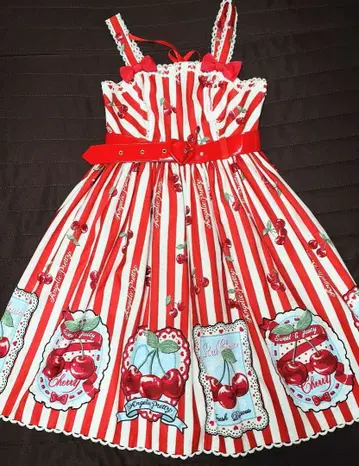 angelic pretty cherry stamp 빨간색