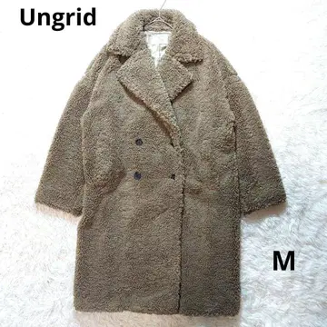 언그리드 테디베어 롱 코트 보아 오버 사이즈 복슬복슬