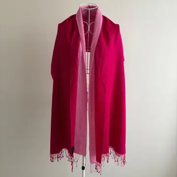 이타리야 대형 스톨 파슈미나 실크 그라데이션 핑크