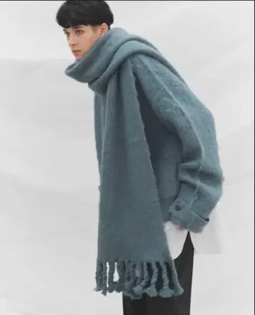 [ Ryotakashima ] 알파카 머플러 라이트 블루