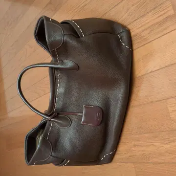 Kitamura 브라운 가죽 토트백