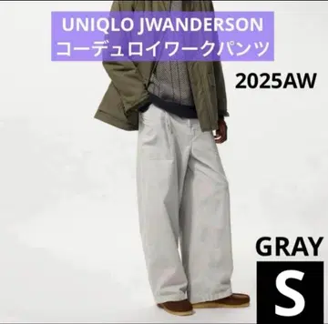 2025AW UNIQLO JWA 코듀로이 워크 팬츠 그레이 S 사이즈