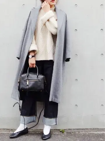 JOURNAL STANDARD 모사 비버 롱 코트 [ 그레이 ]