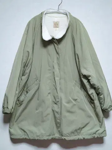 사만사 모스모스 미니 점퍼 모즈 코트 보아 안감 옅은 모스그린 미사용