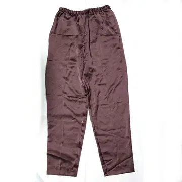 미사용 BEAUTY&YOUTH 새틴 테이퍼드 팬츠 허리밴딩 모카