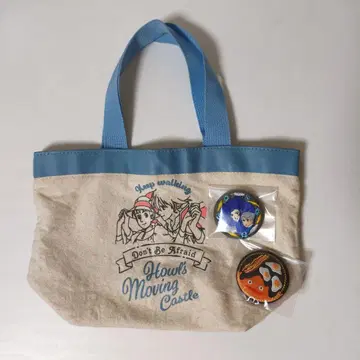 하울의 움직이는 성 토트백과 핀 배지 세트