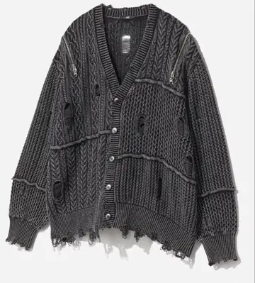 HARE BIG 데미지 ZIP 가디건