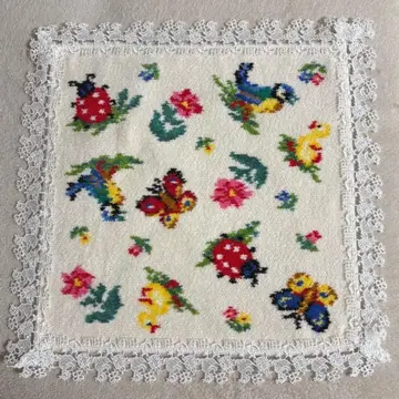 페이 x 긴자와 레이스 콜라보 타월 손수건 하이디 화이트 미사용 새상품