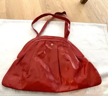 프랑스 구매 / 빨간색 천연 가죽 레더 백