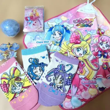 아이돌 프리큐어 양말 타월 리본 사운드롭