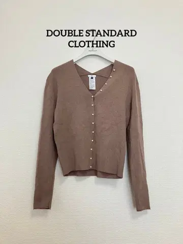 더블 스탠다드 클로징 펄 버튼컷 티셔츠 브라운 38