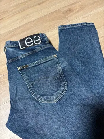 리 다크 인디고 블루 스트레이트 데님 테이퍼드 남성용 lm9633