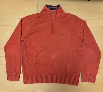 TOMMY HILFIGER 하이넥 스웨터 (오렌지)