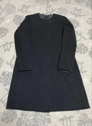 새상품급 UNIQLO 노카라 코트 울 혼방 M 사이즈