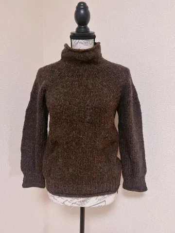 BEAMS BOY 울 100% 하이넥 니트 풀오버