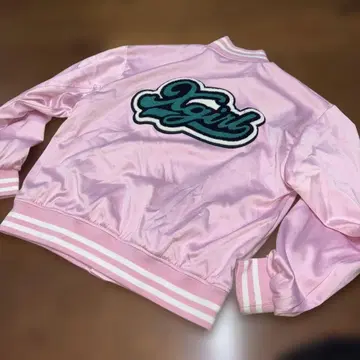 X-GIRL 엑스걸 핑크 바시티 자켓 스카잔 2 M