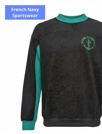 데드스탁 프랑스 해군 트레이닝 스웨트 셔츠 유로 밀리터리