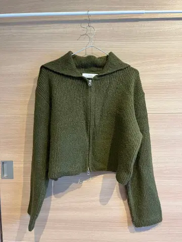 OHOTORO 후드 부착 리브 니트