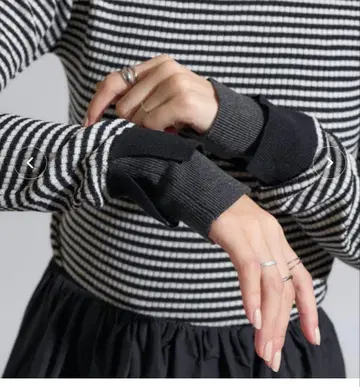 프릭스스토어 워셔블 배색 레이어드 니트/세탁 가능한 니트