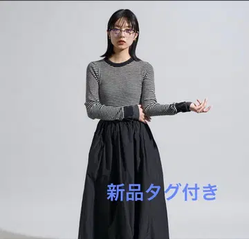 프릭스스토어 워셔블 배색 레이어드 니트/세탁 가능한 니트