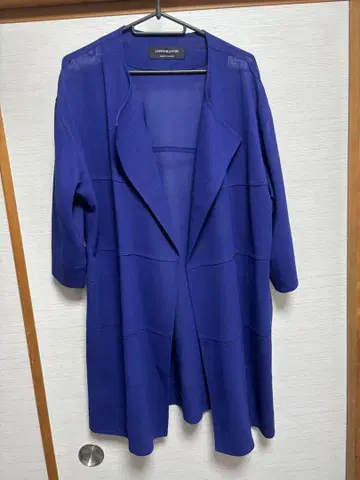 LAPINE BLANCHE 파란색 가디건 7부 소매