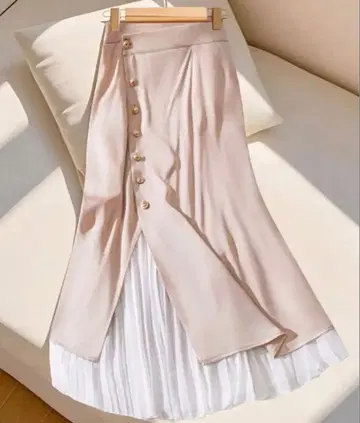 빅 사이즈 롱 스커트 4XL 핑크