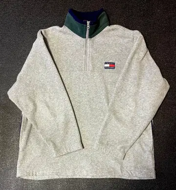 90s TOMMY HILFIGER 하프 집 플리스 사이즈 M