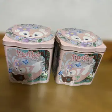 리나벨 핑크색 캔 2개 세트 홍콩 디즈니랜드 한정판