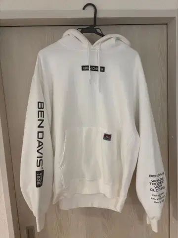 벤 데이비스 후드 부착 후드티 L 사이즈 화이트