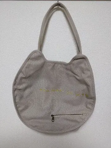 미사용 츠모리치사토 고양이 백 고양이 토트백 그레이 계열