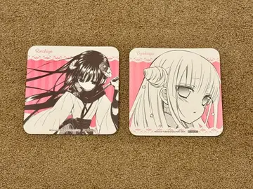 요호 x 보쿠SS 카페 코스터 시라키인 리리치요 화이트 나이트 2장 세트