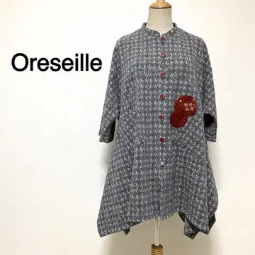 Orseille 그레이 컬러 일본풍 패턴 자켓