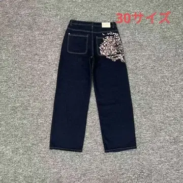 미사용 derschutze 자수 디자인 다크 블루 데님 30 사이즈