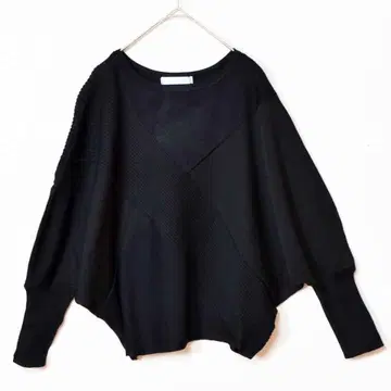 택 포함 새상품 M 블랙 돌먼 니트 풀오버 스웨터 여성용