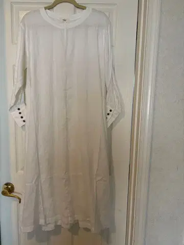 tukuroi by SUN VALLEY 화이트 롱 원피스 린넨 100%