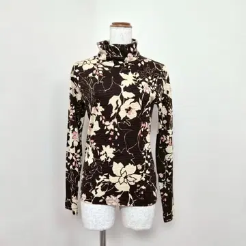 Bond of Nature 플라워 무늬 터틀넥 티셔츠 일본제 ( M )