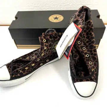 가격 인하 미사용 보관품 컨버스 올스타 HI 레오파드 24.5cm