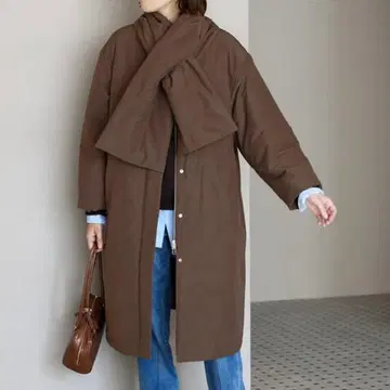 새상품 SLOBE IENA 충전솜 스톨 포함 노카라 코트