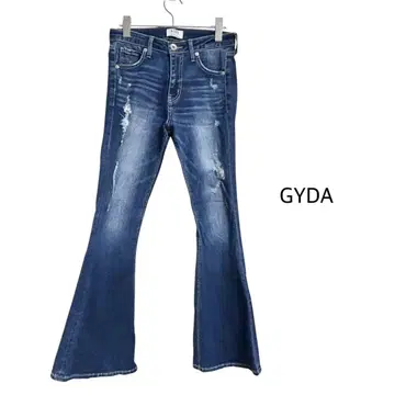 GYDA 미초파 콜라보 BACK RIPPED H/W 플레어 데님 팬츠 M