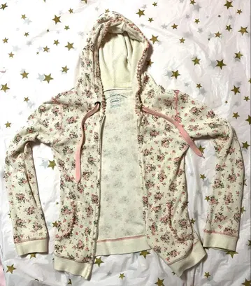 젤라또피케 와플 원단 꽃무늬 후드티 초기 상품 젤라피케