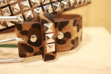 [ 레오파드 무늬 ] 웨스턴 벨트 스터드 한국 Y2K 스트릿