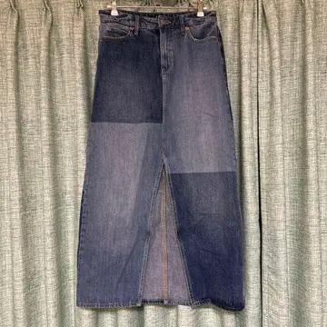 GAP 패치워크 데님 롱 스커트 25 사이즈