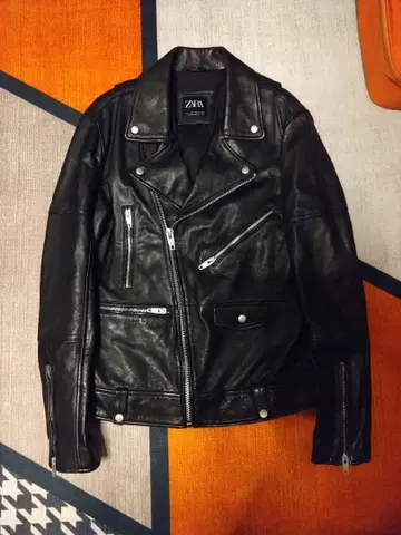 [ 새상품급 ] ZARA 자라 가죽 라이더 자켓 천연 가죽 램 가죽