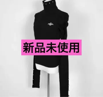 미사용 새상품 DimMoire 러플 니트 상의 블랙