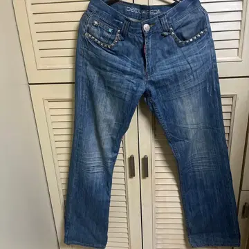 DSQUARED2 스터드 장식 데님 팬츠