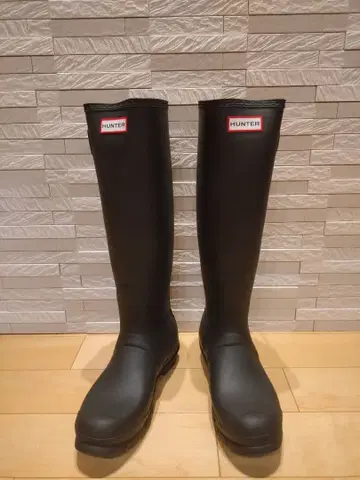 헌터 블랙 버클 장화 헌터 레인부츠 25cm